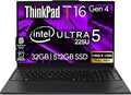 Lenovo ThinkPad T16 Gen 4 Business Laptop 16 FHD+ Display, Intel Ultra 5-225U (Beats i7-1355U), 32GB DDR5 RAM, 512GB SSD, 5MB Webcam, Fingerprint, Backlit KB, WiFi 6E + BT, RJ-45, Win 11 Pro by LENOVO