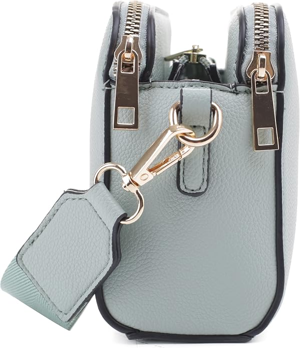 EVVE Crossbody Bags for Women Trendy Triple Zip Small Crossbody Camera Bag Purse - Image 4