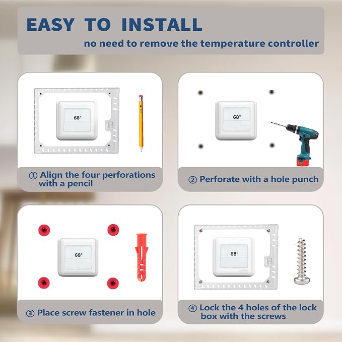 6 PCS Large Thermostat Lock Box Cover - Image 5