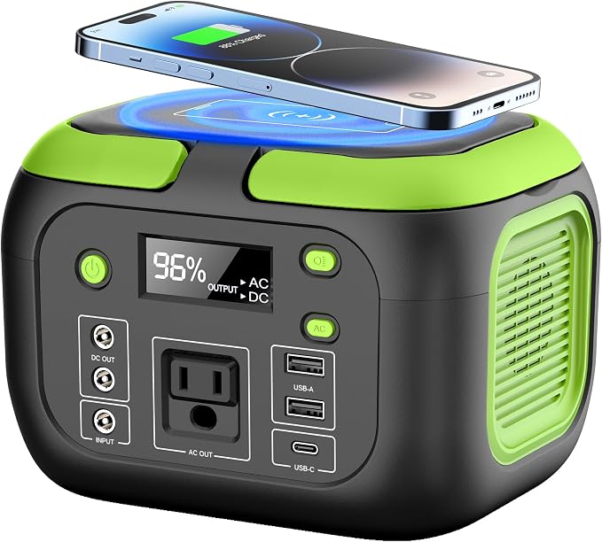 SinKeu 200W Portable Power Station, 42000mAh Solar Generator with 110V AC Outlet, DC, USB C, USB QC3.0, 155Wh Backup Battery Pack Power Supply for Camping Essential Road Trip Home Outdoor Emergency by SinKeu