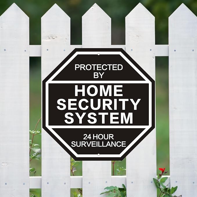2Pack 10'' x 10'' Reflective Aluminum Home Security Sign, Weatherproof Yard - Image 6