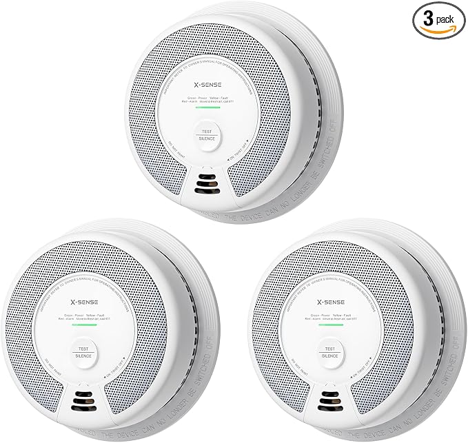 X-Sense Smoke Detector Carbon Monoxide Alarm Combo 10-Year Battery, UL 217 & UL by X-Sense