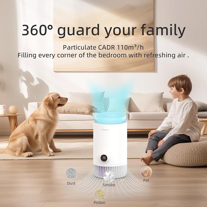 2 in 1 Air Purifier and Evaporative Humidifier Combo for Bedroom, H13 True HEPA Filter, Cool Mist-Free Air Humidifier evaporative WIFI Connect - Image 4