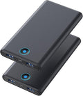 [2-Pack] Portable Charger Power Bank 20000mAh,Ultra Slim Fast Charging Battery Pack with Dual USB Outputs,Travel Essential Portable Phone Charger for iPhone 17/16/15/14/13/12/X,Galaxy S24, Android etc by FOCHEW
