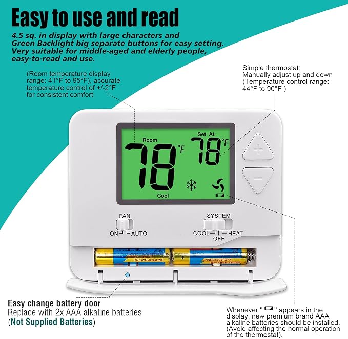 Suuwer Non-Programmable Thermostat - Image 6