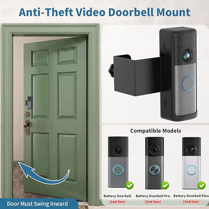 Anti-Theft Ring Doorbell Mount Compatible - Image 2