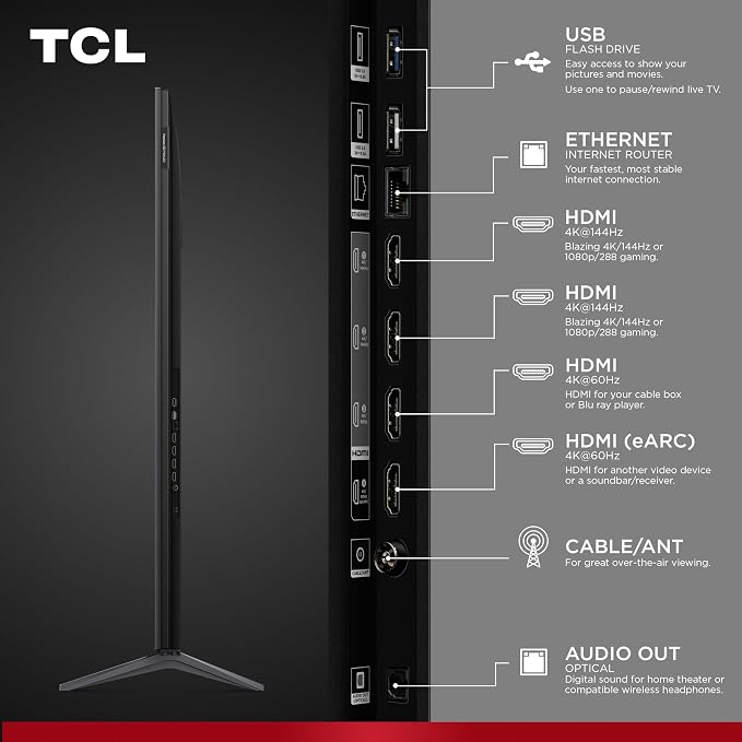 TCL 85 Inch Class QM6K Series | Mini LED QLED 4K HDR | 85QM6K, Latest Model | 120HZ-144HZ High Brightness Smart Google TV Dolby Atmos Onkyo Audio | Voice Remote Alexa Gaming Streaming Television - Image 22