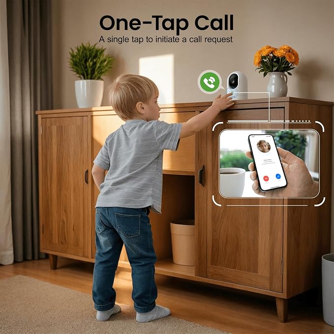 INFIYA 2K Baby Camera-WiFi Home Security Cameras Indoor via One-Tap Call - Image 4