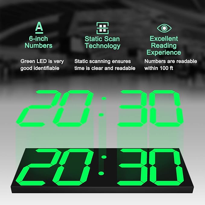 CHKOSDA LED Large Digital Wall Clock, Oversize Wall Clock - Image 5