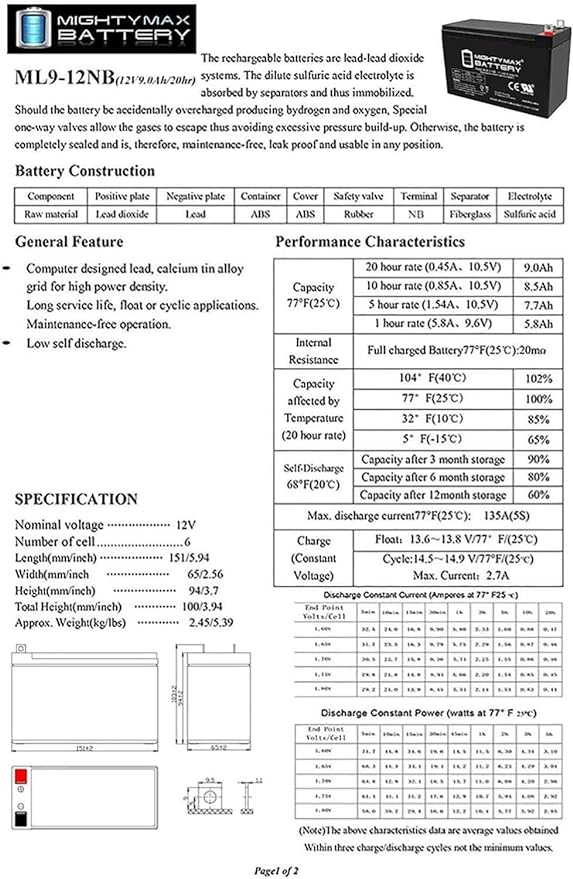 Mighty Max Battery 12V 9AH Battery Replacement for Generac XG8000E Portable Generators - Image 6