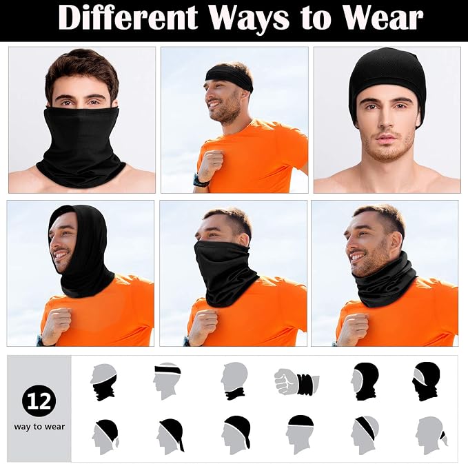Geyoga 6 Pieces Summer UV Protection Cooling Neck Gaiter Face Clothing Neck - Image 3