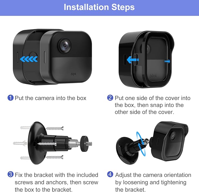 Wall Mount for Blink Outdoor 4 and Outdoor, 4 Pack Weatherproof Protective - Image 8