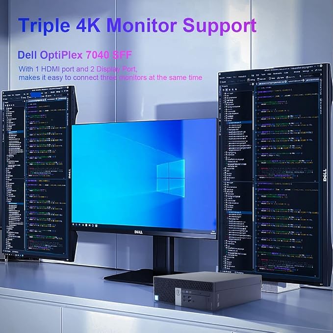 Dell Desktop Computer Windows 11 Pro OptiPlex 7040 i7 Refurbished Small Form Factor PC, i7-6700 3.40GHz,32GB Ram DDR4 New 1TB M.2 NVMe SSD,AX210 Built-in WiFi 6E, HDMI 3 Monitor Support (Renewed) - Image 4