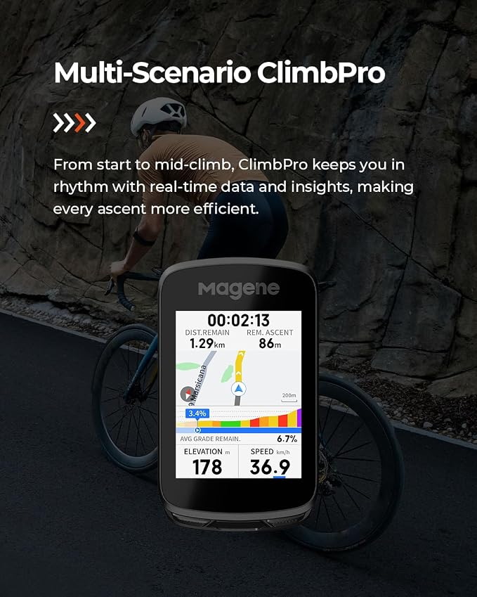 Magene C606 Pro GPS Bike Computer – 2.8" Transflective Touchscreen, 25Hr Battery - Image 4