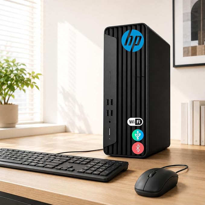 HP ProDesk G7 SFF Desktop Computer, Intel CPU, Dual 4K Display Support| 16GB RAM, 2TB HDD+128GB SSD| WiFi| Bluetooth| HDMI, USB, RJ-45| Wins 11 Pro| Wired Keyboard & Mouse| Business & Personal by Unknown