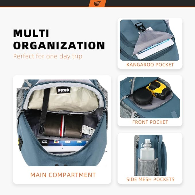 SKYSPER Sling Bag RFID Crossbody Sling Backpack Cross Body Shoulder Bag Travel - Image 2