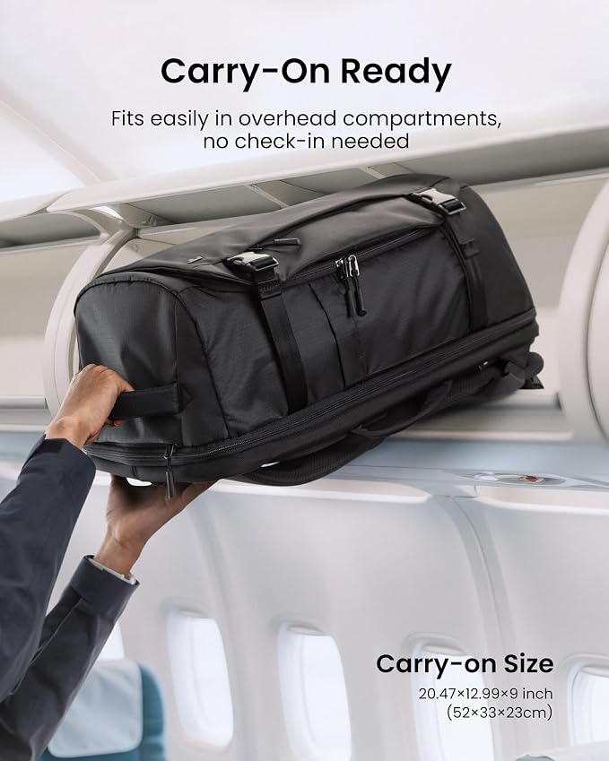 tomtoc Travel Backpack 40L, TSA Friendly Flight Approved Carry-on Luggage Hand - Image 4