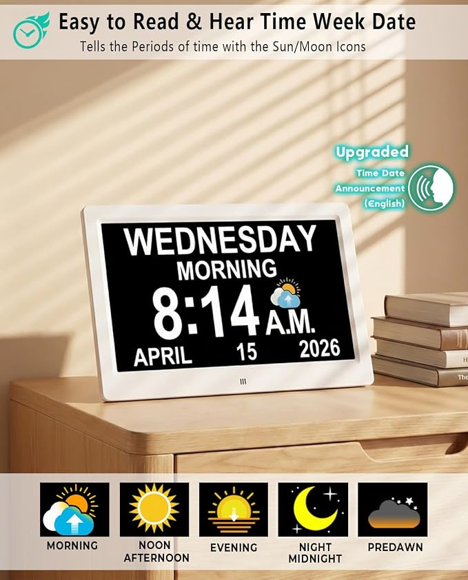 11.5 Inch Extra Large Digital Talking Clock - Image 2