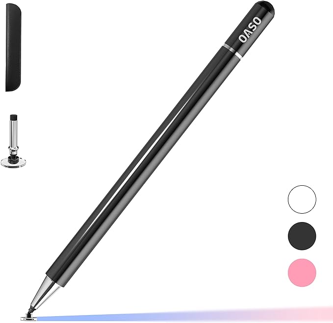 Pen for Tablet, Capacitive Disc Tip Stylus Pencil & Magnetic Cap Compatible by OASO