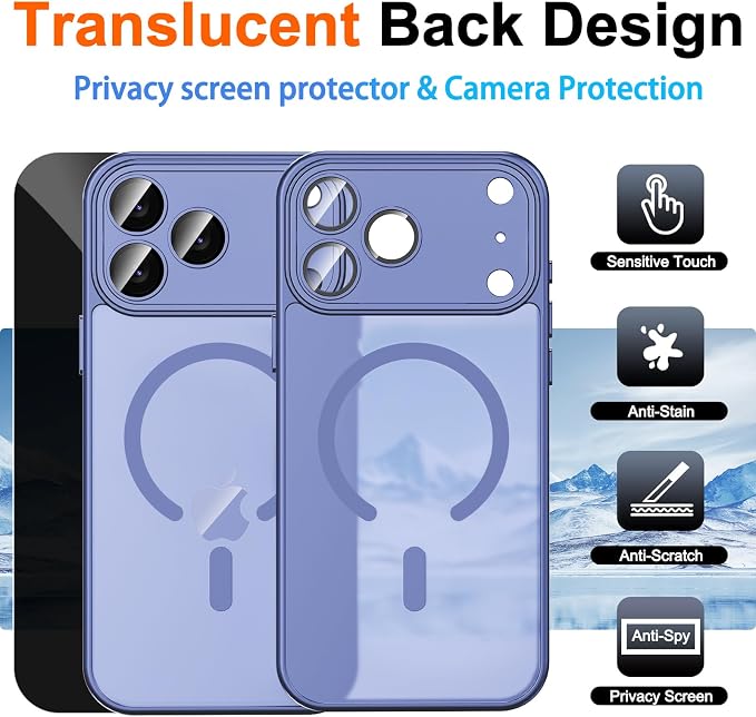 for iPhone 17 Pro Case with Privacy Screen Protector and Camera Protection - Image 2