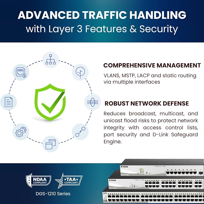 D-Link 10-Port Gigabit Smart Managed PoE+ Switch | 8 PoE+ Ports + 2 SFP Ports | - Image 6