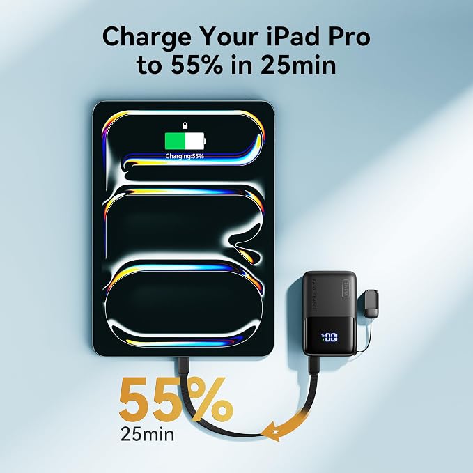 INIU Mini Portable Charger, Small 45W PD Power Bank, 10000mAh USB C in&Out Fast Charging Pocket Size Battery Pack, Travel Essentials Powerbank for iPhone 17 16 15 14 Pro Air, Xiaomi, Samsung S24 etc - Image 4