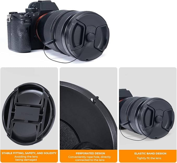 K&F Concept 37mm 9-in-1 Center Pinch Lens Cap + Anti-Loss Keeper Leash + - Image 4
