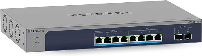 NETGEAR 10-Port Ultra60 10G Multi-Gigabit Ethernet Smart Switch by NETGEAR