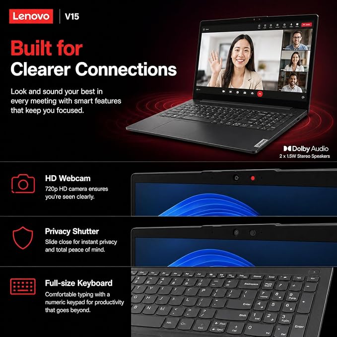 Lenovo New Business and Student Laptop(2026 Premium Edition) with MS365 for Web, Intel Powerful Processor, 15.6" FHD Anti-Glare Display, Fast Charging Speed, 14.5-Hour Battery Life, Windows 11 Pro - Image 8