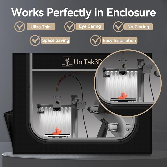 3D Printer LED Light Strip Kit for Bambu Lab A1 Mini, 24V 190mm Easy - Image 4