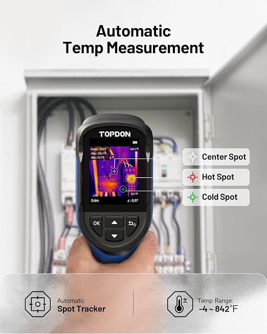 TOPDON TC004 Mini Thermal Imaging Camera, 240 x 240 TISR Resolution, 15-Hour - Image 6