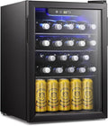 Antarctic Star Wine Cooler Beverage Refrigerator Mini Fridge 2.4 cu.ft | 16 Bottle Capacity, Clear Glass Door Quiet Freestanding Cellar for Beer Soda Bar by AntarcticStar