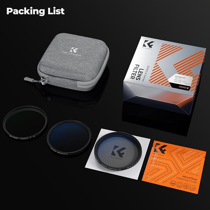 K&F Concept 49mm UV/CPL/ND2-400 Lens Filters Kit-18 Multi-Layer Coatings - Image 7