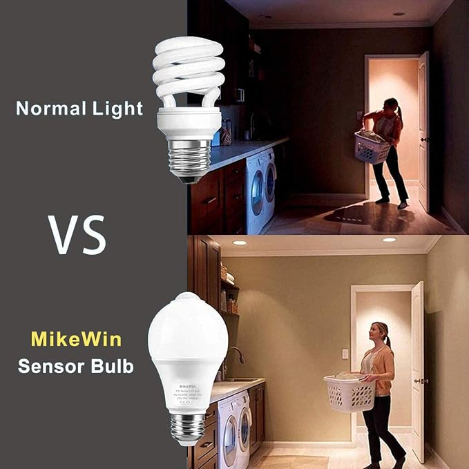 Motion Sensor Light Bulbs Outdoor 2 Packs 13W Security LED Bulb, Indoor E26 - Image 6