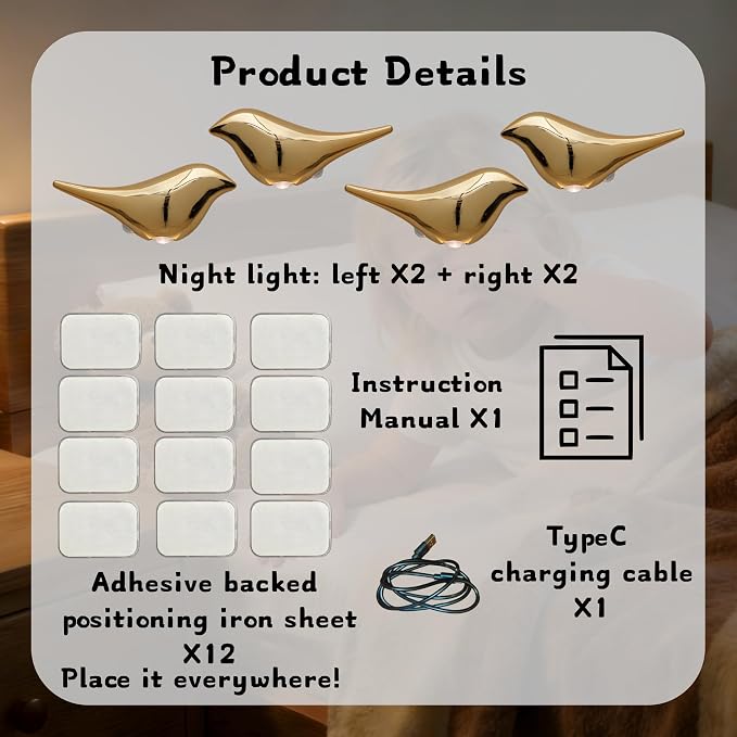 Cute Bird Night Light: Motion Sensor Lights Indoor - Image 2