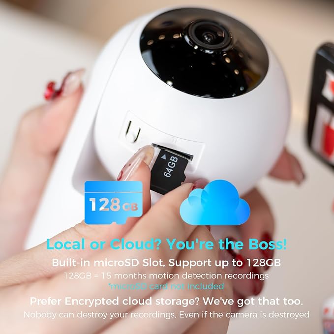 Vicohome 2K Indoor Security Camera, 5GHz Wi-Fi, 24/7 Recording, AI Tracking - Image 4