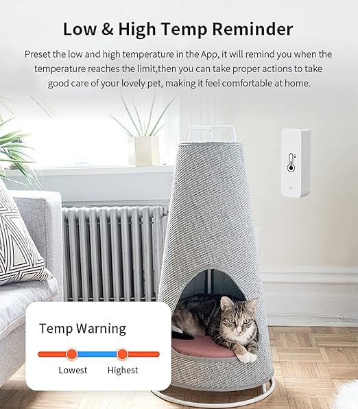 4-Pack WiFi Temperature Humidity Sensor: Wireless Temperature Humidity Monitor - Image 2