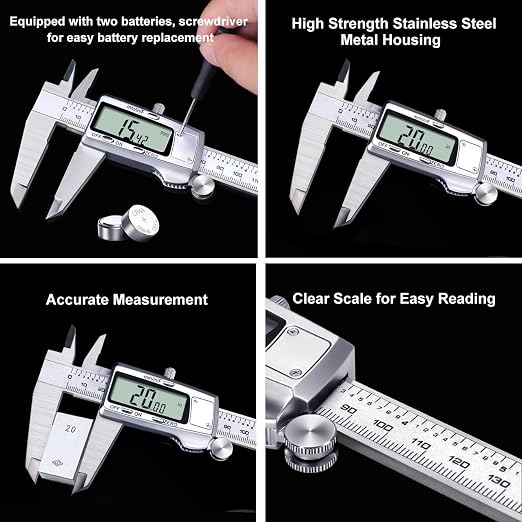 Kynup Digital Caliper 8 inch, Caliper Measuring Tool, Joint Calipers, Vernier - Image 2