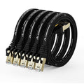 CableGeeker Cat 8 Ethernet Cable 1FT 5 Pack All-Black, 40Gbps 2000Mhz High by CableGeeker