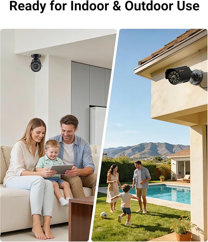 Anlapus 1080P Hybrid 4 in 1 Security Camera, HD TVI/CVI/AHD/CVBS Indoor Outdoor - Image 7