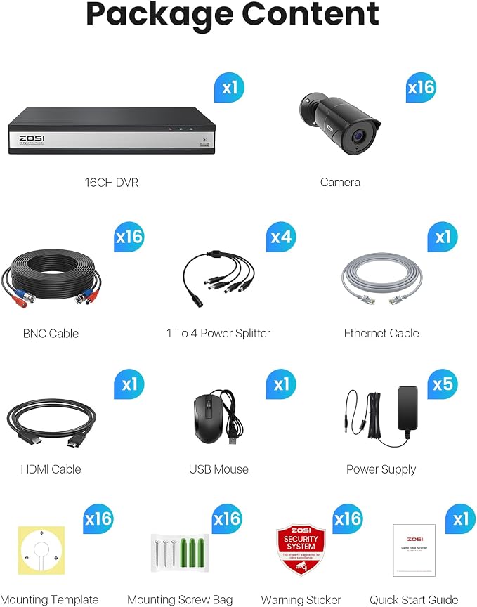 ZOSI 16CH 3K Lite Wired Security Camera System - Image 9