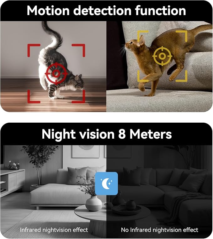 Home Security Camera with 4.3" Screen, Two Way Video Call Function - Image 4