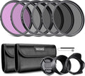 NEEWER 52mm ND Lens Filter Kit: UV, Lens Hood and Lens Cap Compatible by Neewer