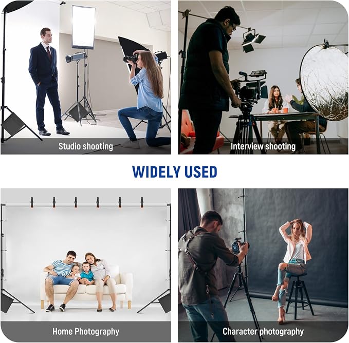 NEEWER 8.5x10ft Adjustable Backdrop Stand Kit, Photography Background Support - Image 8