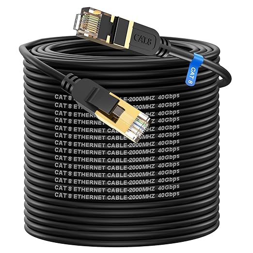 Cat 8 Long Ethernet Cable, 350FT High Speed Heavy Duty 26AWG Cat8 LAN Network by Unknown