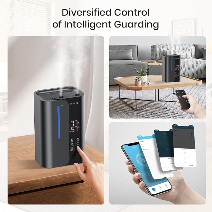 5L Smart Air Humidifiers for Bedroom with Essential Oils, Top Fill 50H Runtime Cool Mist Large Humidifiers for Home Bedroom Nursery, 28 dB Quiet Humidifier for Baby & Plants - Image 5