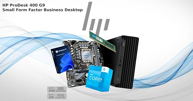 HP ProDesk 400 G9 SFF Business Desktop Computer, Latest 13th Gen Intel Core i3 CPU, 32GB RAM, 1TB PCle SSD, Dual 4K Display Support, USB-C, HDMl, RJ-45, Wi-Fi, Wired Keyboard & Mouse, Windows 11 Pro - Image 5