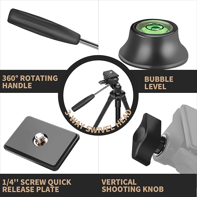 Fotopro 40 Inch Lightweight Phone Tripod Stand - Image 2