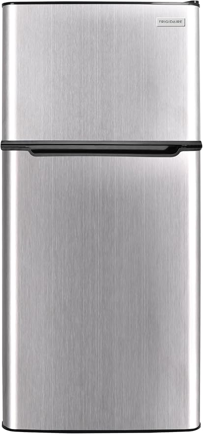 FRIGIDAIRE 2 Door Refrigerator/Freezer, 4.6 cu ft, Black Stainless Steel, Gunmetal by Unknown