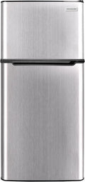 FRIGIDAIRE 2 Door Refrigerator/Freezer, 4.6 cu ft, Black Stainless Steel, Gunmetal by Unknown